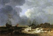 Jacob Isaacksz. van Ruisdael The Breakwater Sweden oil painting artist